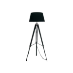 LAMPARA DE PIE TRIPODE - MADERA OSCURA