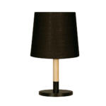 LAMPARA DE MESA TOKIO - MADERA C/PANTALLA NEGRA