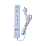 PROLONGADOR DE 5 TOMAS + 2 PTOS. USB C/CABLE DE 3MT