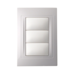 TAPA DE 3 MODULOS BLANCO - BASE