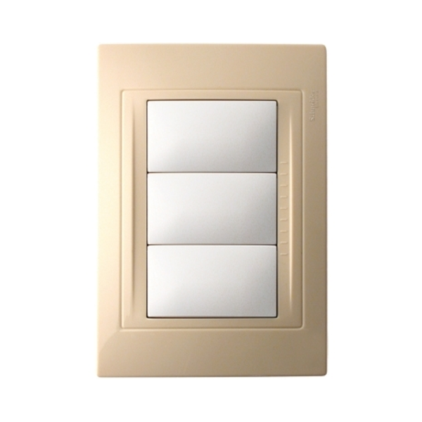 TAPA DE 3 MODULOS MARFIL - BASE