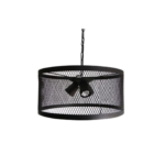COLGANTE DE 3 LUCES CON CADENA - NEGRO