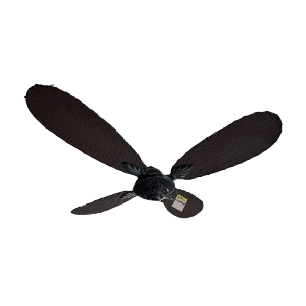 VENTILADOR DE TECHO COLONIAL DE 4 ASPAS - NEGRO RATAN