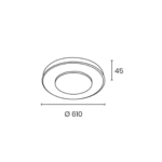 PLAFON LED FLAM-L - 48W Ø61CM - Imagen 2