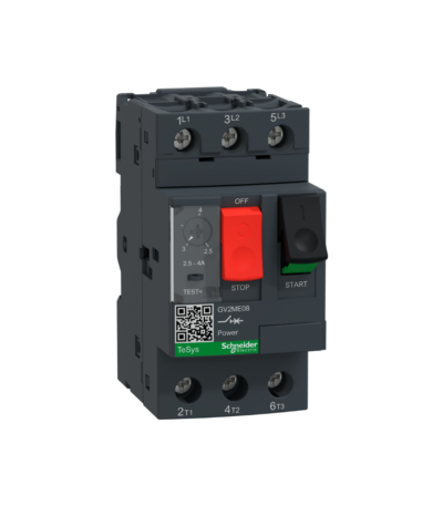 GUARDAMOTOR GV2ME08 TERMOMAGNETICO TESYS DECA 2.5-4A PULSADOR