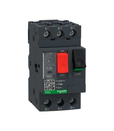 GUARDAMOTOR GV2ME16 TERMOMAGNETICO TESYS DECA 9-14A PULSADOR