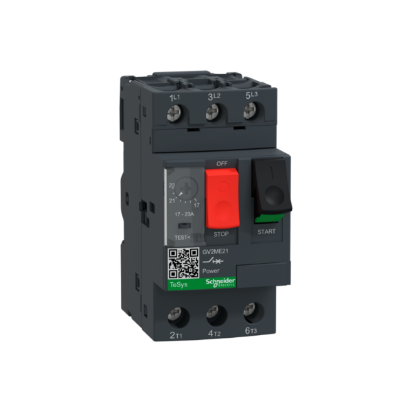 GUARDAMOTOR GV2ME21 TERMOMAGNETICO TESYS DECA 17-23A PULSADOR