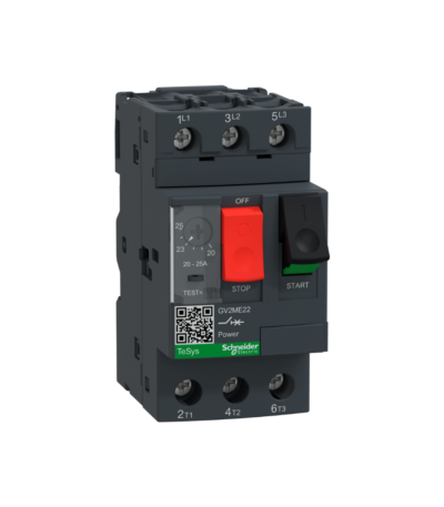 GUARDAMOTOR GV2ME22 TERMOMAGNETICO TESYS DECA 20-25A PULSADOR
