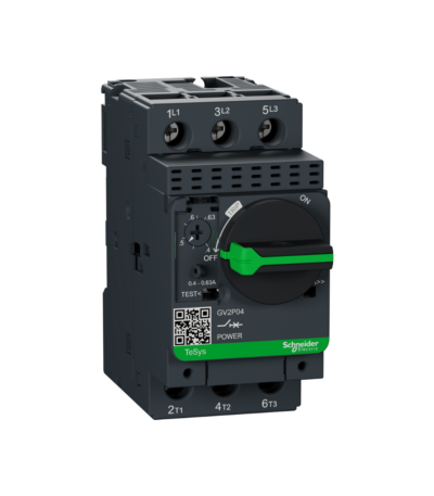 GUARDAMOTOR GV2P04 TERMOMAGNETICO TESYS DECA 0.40-0.60A MANDO ROTATIVO