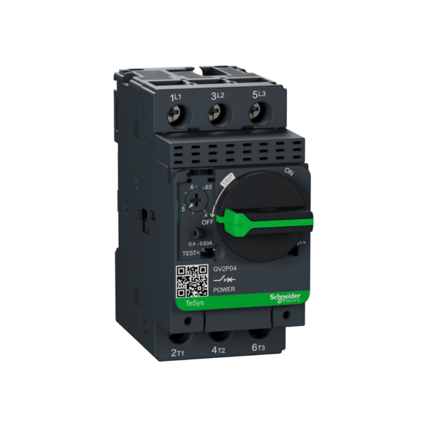 GUARDAMOTOR GV2P04 TERMOMAGNETICO TESYS DECA 0.40-0.60A MANDO ROTATIVO