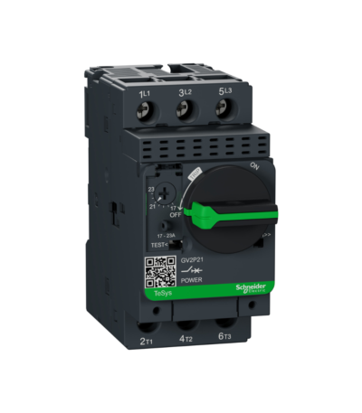 GUARDAMOTOR GV2P21 TERMOMAGNETICO TESYS DECA 17-23A MANDO ROTATIVO