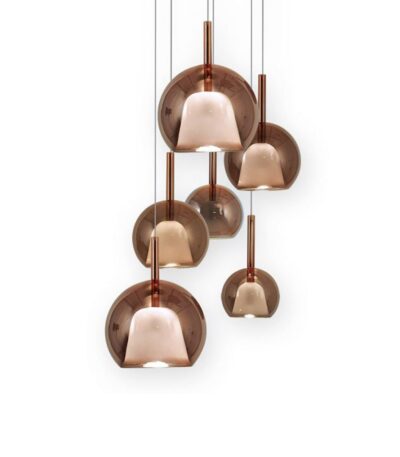 COLGANTE ENNA 6L G9 VIDRIO COLOR BRONCE