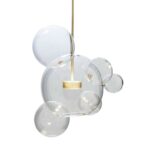COLGANTE PIAZZA 12W VIDRIO TRANSPARENTE CROMADO