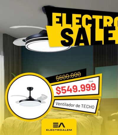 VENTILADOR DE TECHO RETRACTIL 4 ASPAS