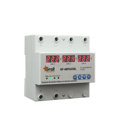 PROTECTOR DE TENSION CON AMPERIMETRO Y VOLTIMETRO