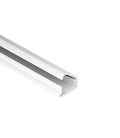 CABLE CANAL 20X10MM CON TAPA ABISAGRADA Y CINTA ADHESIVA X METRO