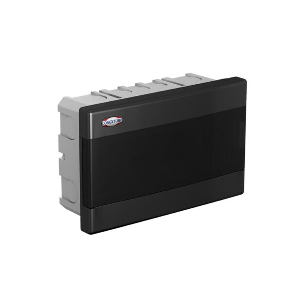 CAJA DE EMBUTIR PUERTA FUME LUXURY BLACK 12 DIN
