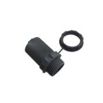 CONECTOR CON ROSCA COLOR NEGRO CAJA A CAÑO 25MM10