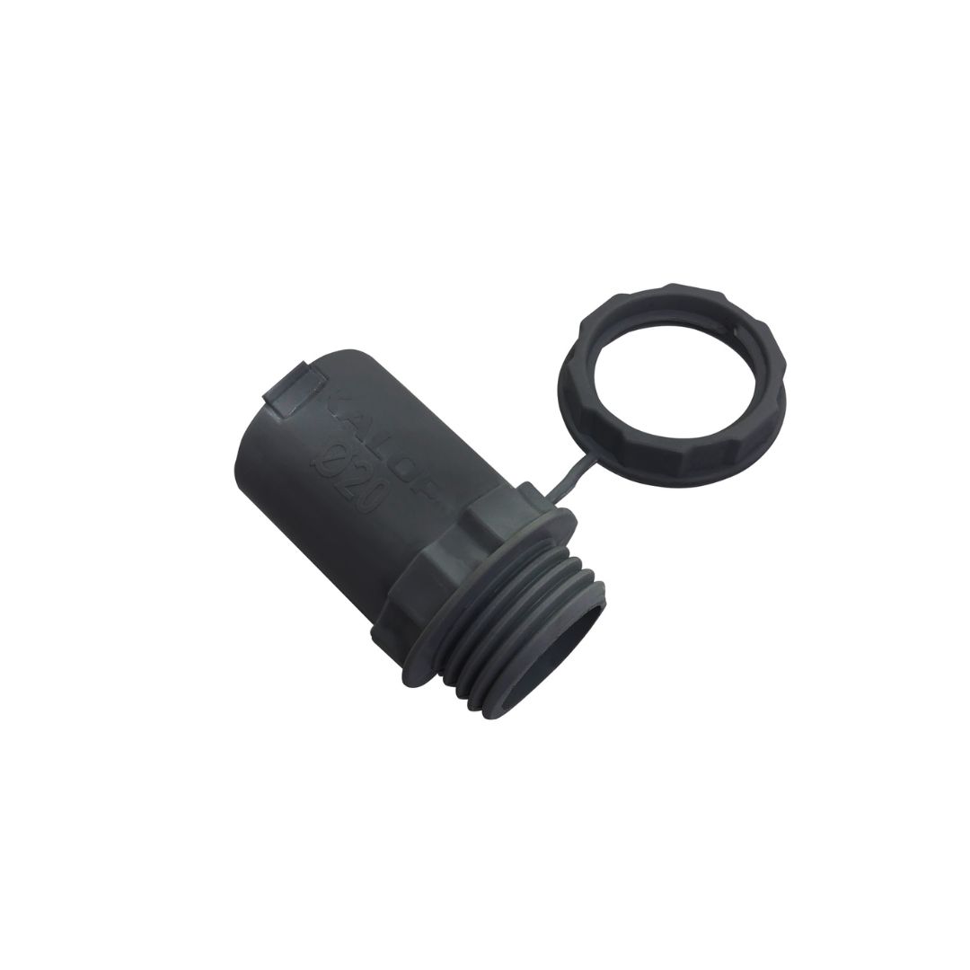 CONECTOR CON ROSCA COLOR NEGRO CAJA A CAÑO 25MM CONECTOR CON ROSCA COLOR NEGRO CAJA A CAÑO 25MM10