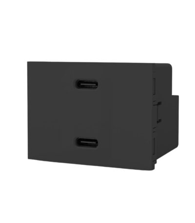 MODULO CARGADOR USB DOBLE C+C GRIS 5A