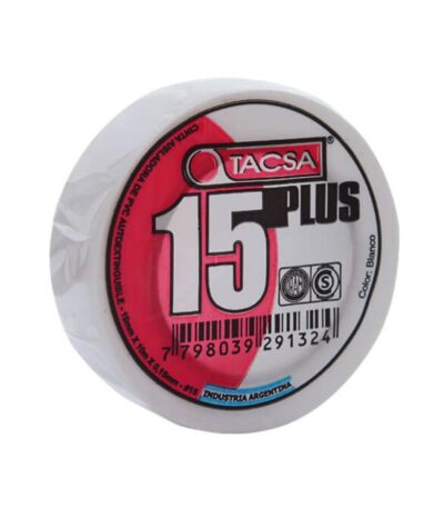 CINTA AISLADORA BLANCA PVC PLUS 19MMX0.15MM 20 METROS