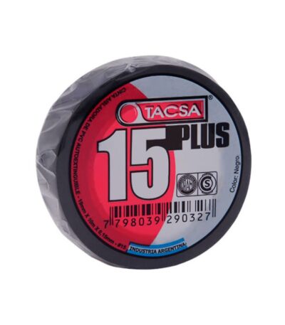 CINTA AISLADORA NEGRA PVC PLUS 19MMX0.15MM 10 METROS