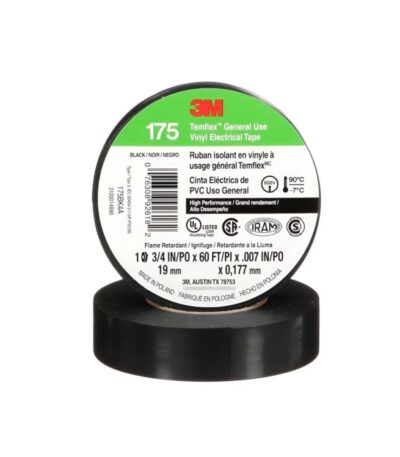 CINTA AISLADORA TEMFLEX 175 19MM X 9 METROS NEGRA