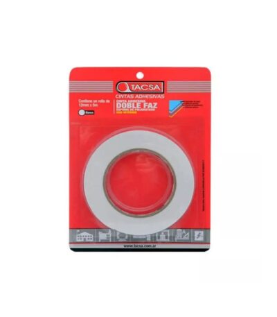 CINTA DOBLE FAZ 12MM X 5 METROS