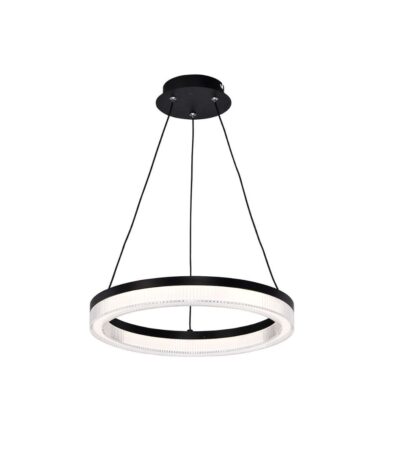 COLGANTE LUXE LED 22W 40CM NEGRO