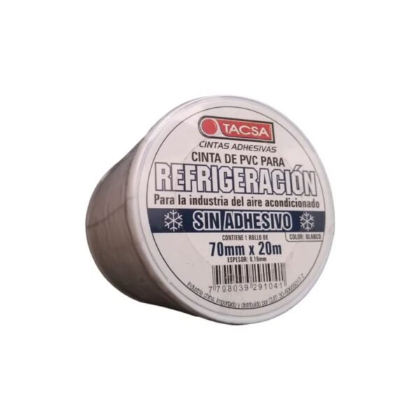 CINTA PVC PARA REFRIGERACION 70MM X 0.10MM X 18 METROS