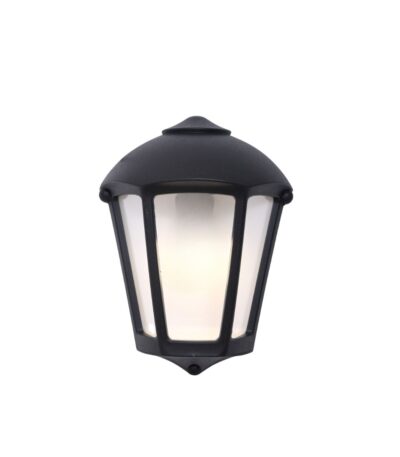 APLIQUE FABIO MEDIO FAROL NEGRO 290MM 1L E27