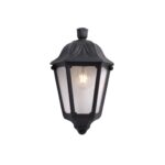 APLIQUE IESSE MEDIO FAROL NEGRO 350MM 1L E27