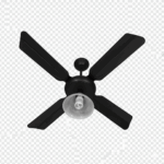 VENTILADOR DE TECHO 4 PAL METAL NEGRO CLASSIC