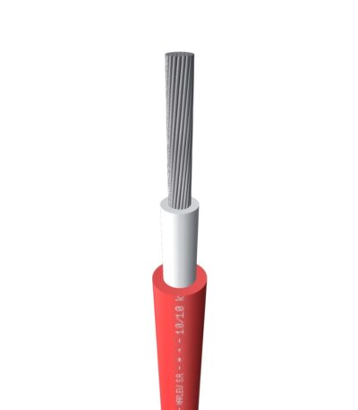 CABLE FOTOVOLTAICO UNIPOLAR 6MM ROJO X100 METROS
