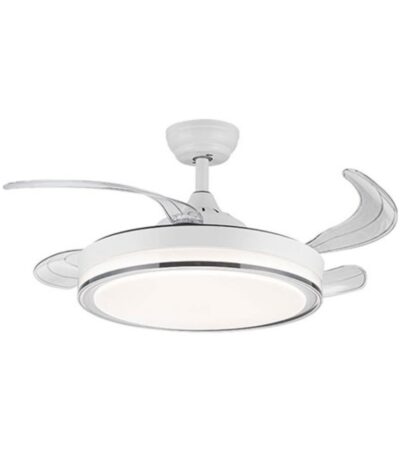 VENTILADOR DE TECHO RETRACTIL BLANCO 4P 42