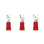 TERMINAL PREAISLADO 0.25 A 1.5MM ROJO HORQUILLA X 100U