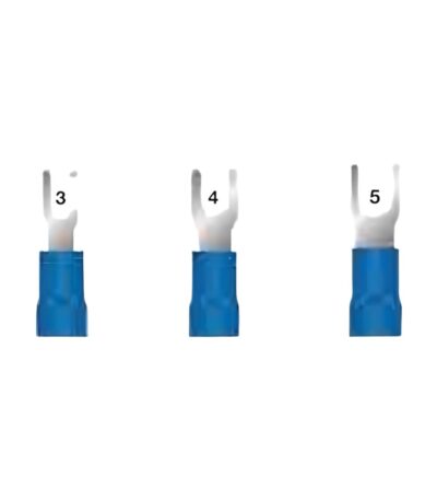 TERMINAL PREAISLADO HORQUILLA AZUL SECCION DE 1.5 A 2.6MM X 100U.