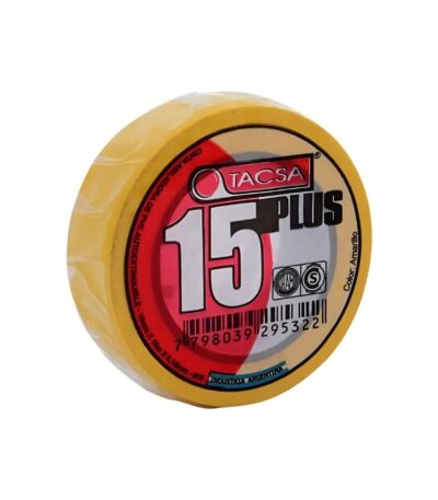 CINTA AISLADORA PVC PLUS AMARILLA 19MM X 20M X 0.15MM