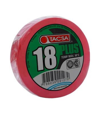CINTA AISLADORA PVC PLUS ROJA 19MM X 20M X 0.18MM
