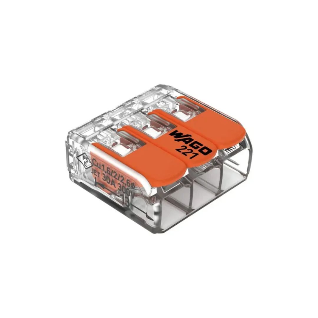 CONECTOR DE EMPALME 3 POLOS 6MM CONECTOR DE EMPALME 3 POLOS 6MM
