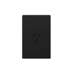 LLAVE MILAN NEGRA 1 TOMA SIMPLE 10A