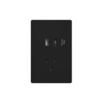 LLAVE MILAN NEGRA TOMA SIMPLE 10A + USB A+C
